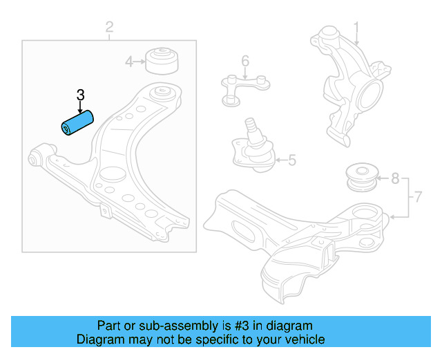 Lower Control Arm Front Bushing 357-407-182 - View 16