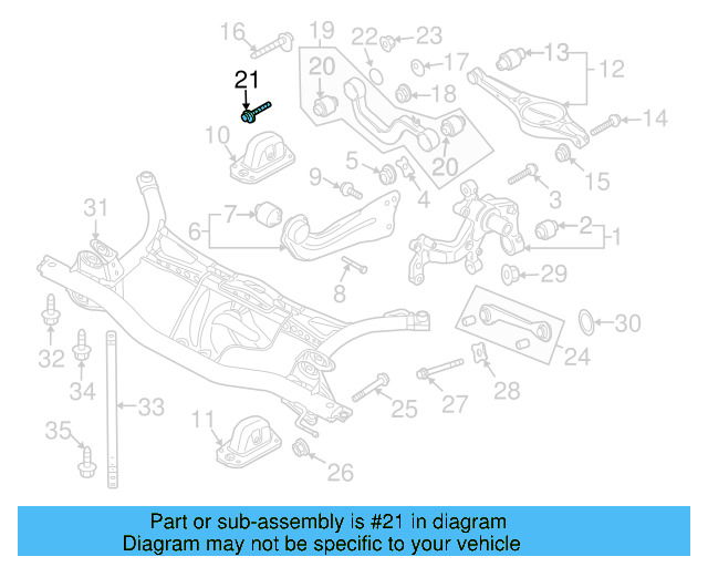 Upper Control Arm Adjust Bolt WHT-000-227 - View 73