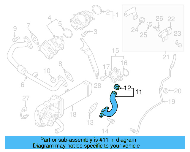 Exhaust Gas Re 03G-131-521-AJ - View 6