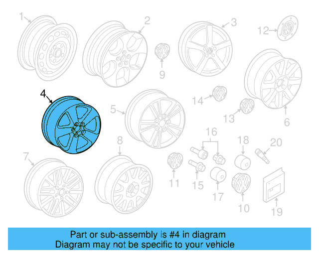 Spare Wheel 1K0-601-027-CB-03C - View 12