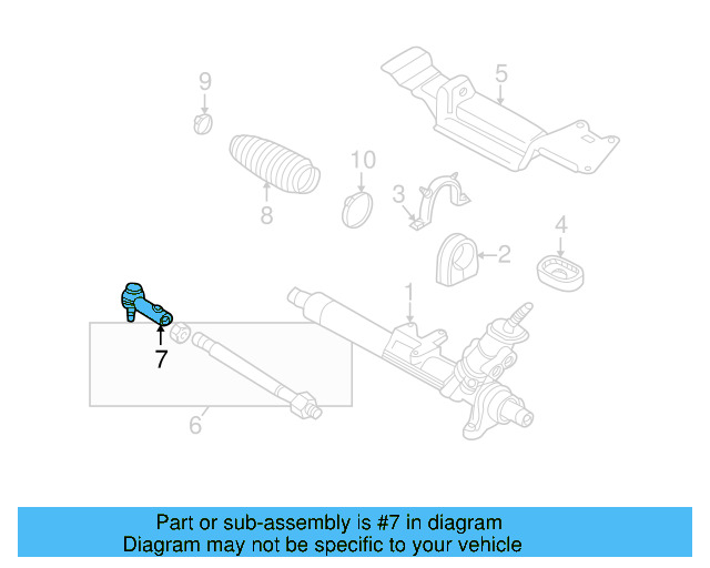 Outer Tie Rod 1J0-422-811-B - View 5