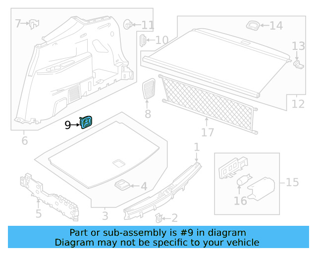 Tie Down Hook 8V0-863-503-C-UAZ - View 11