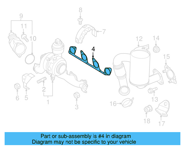 Turbocharger Gasket 03L-145-117-C