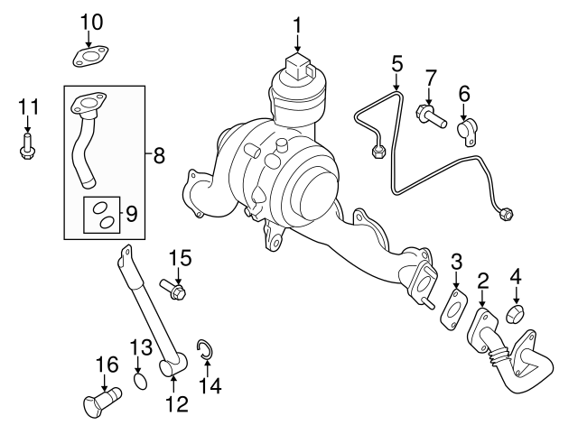Exhaust Gas Re 03G-131-521-AT