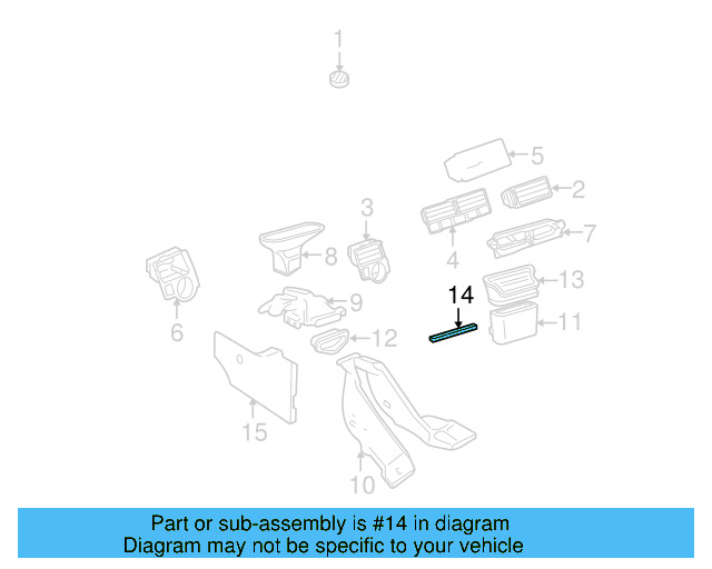 Instrument Panel Air Duct Seal 1J0-819-420