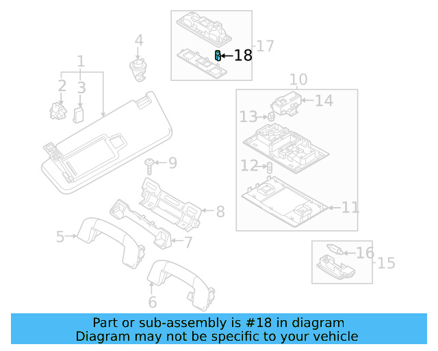 Dome Lamp Assembly 3CN-947-290-ZA2 - View 9