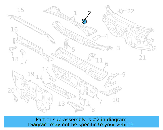 Cowl Grille Clip 3B0-819-145 - View 13