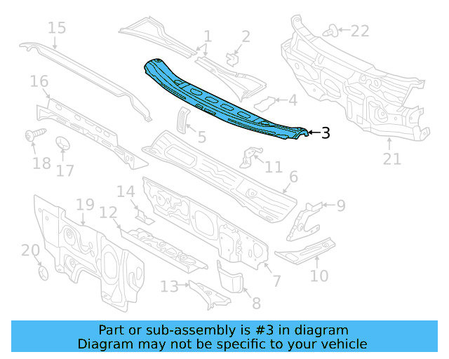 Cowl Top Panel 5G0-802-555-C - View 10