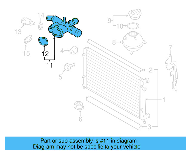 Engine Coolant Outlet Flange 03L-121-132-Q - View 11