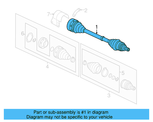 Axle Assembly 5C0-407-271-BS - View 8