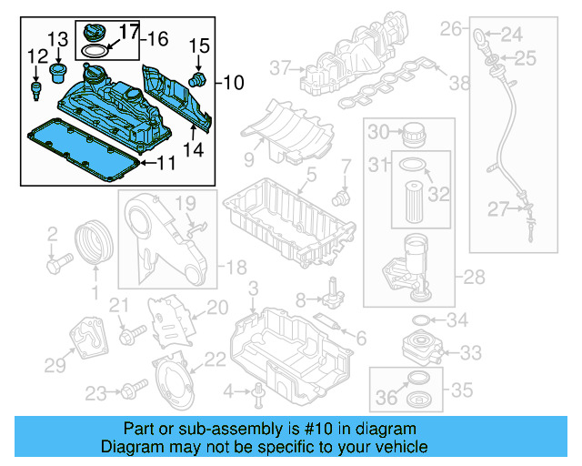Engine Valve Cover 03L-103-469 - View 3