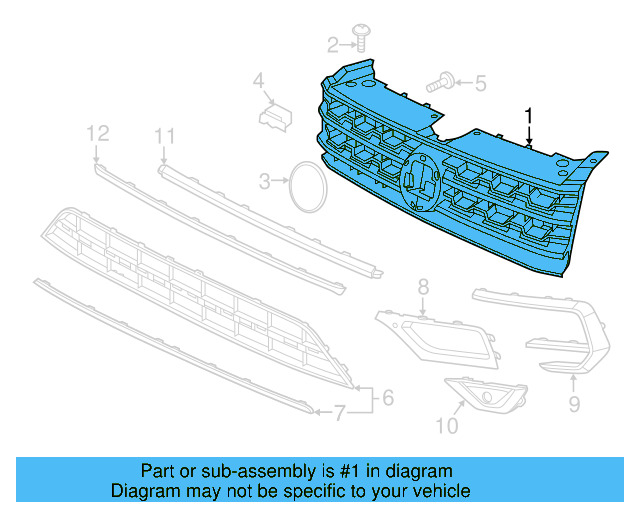 Grille Assembly 3CN-853-651-A-RYP - View 16