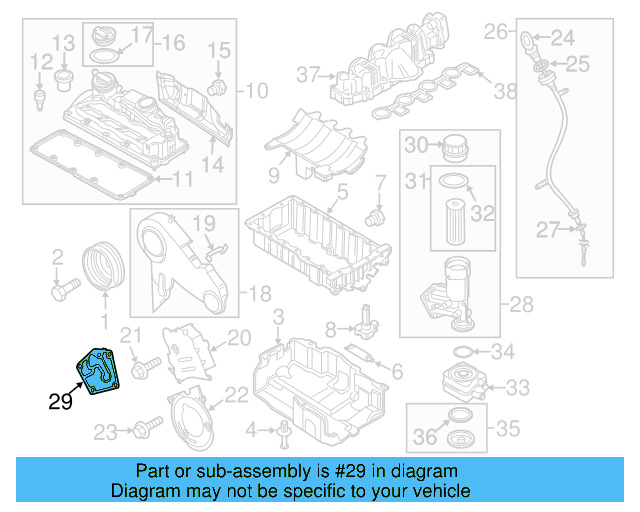 Engine Oil Filter Adapter Gasket 045-115-441 - View 3