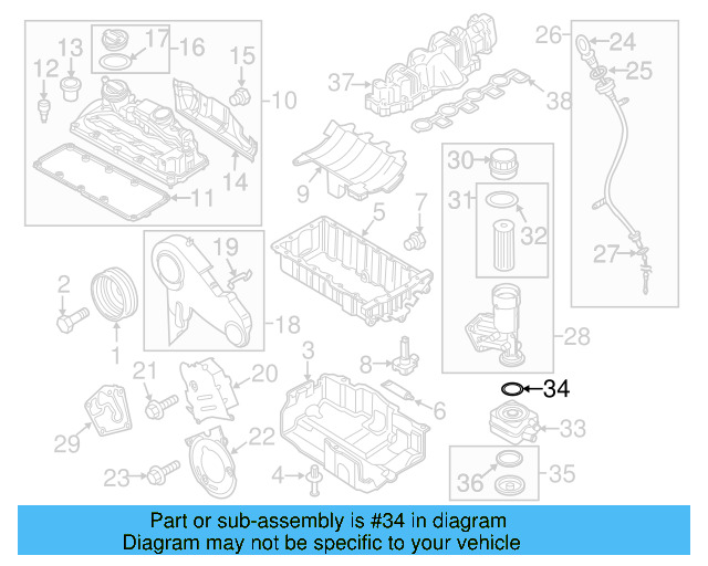 Engine Oil Cooler O 038-117-070-A - View 87
