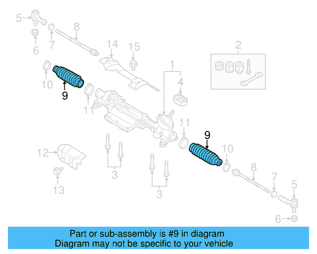 Tie Rod Boot 1K0-423-831-B - View 5