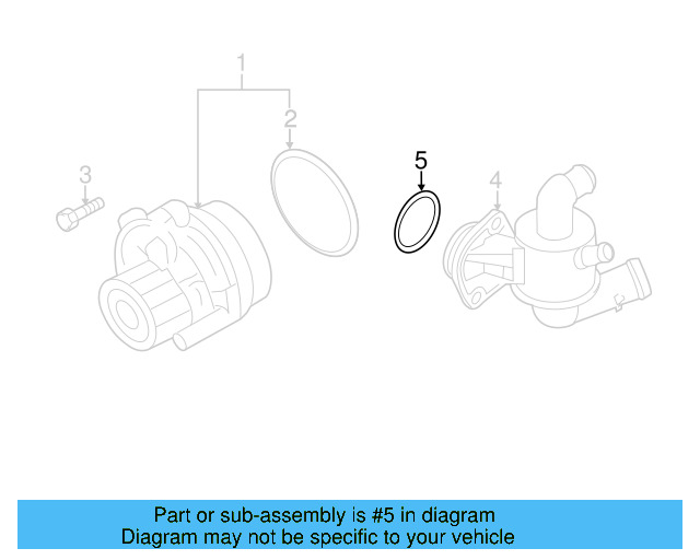 Engine Coolant Thermostat Housing Gasket 06B-121-119-B - View 6