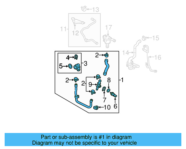 Lower Hose 1K0-122-051-HE - View 5