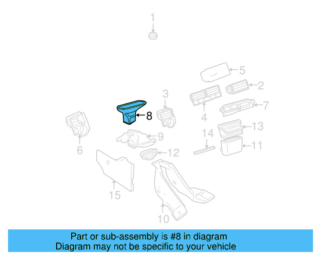 Windshield Defroster Nozzle 1J1-819-063-A