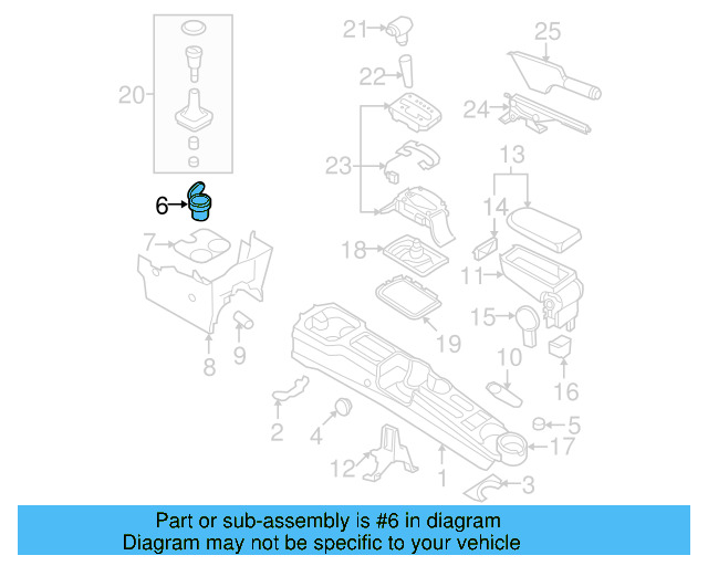 Ashtray Assembly 1C0-857-962-D-2QL