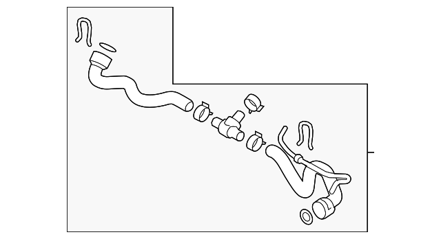 Upper Hose 1K0-122-101-LA - View 3