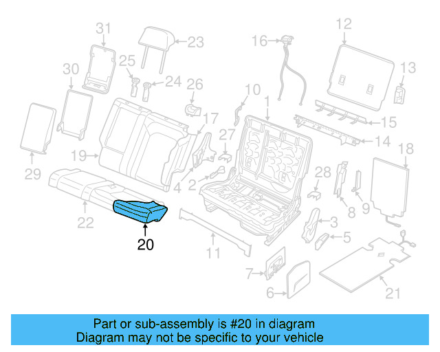 Seat Cushion Pad 3CN-885-375-K - View 5