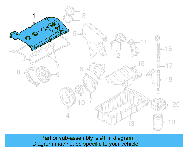 Engine Valve Cover 06A-103-469-AR - View 12