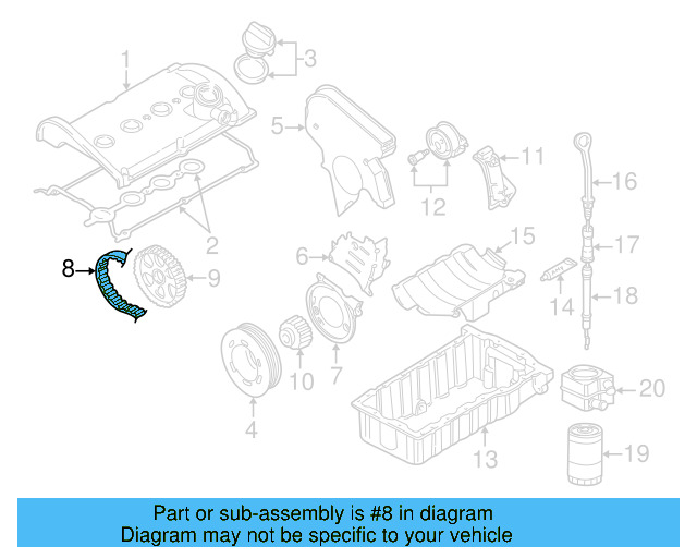 Engine Timing Belt 06B-109-119-A
