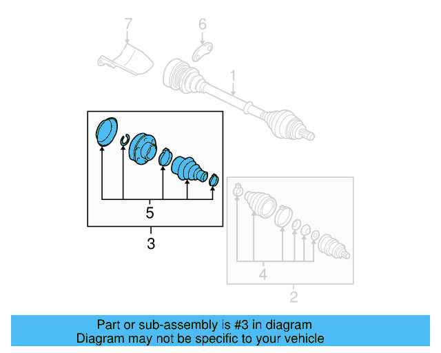 Inner Joint Assembly 1K0-498-103-AX - View 8