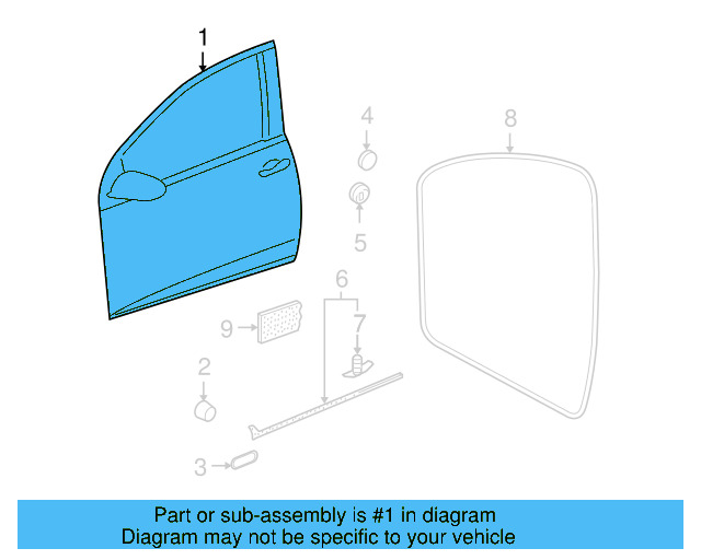 Door Shell 5K3-831-055-K - View 9