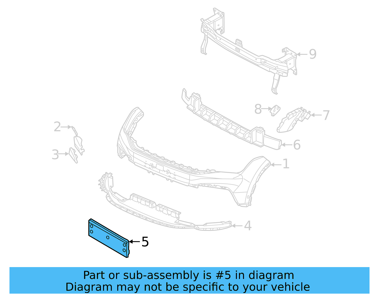 License Bracket 5NN-807-287-T-9B9 - View 3
