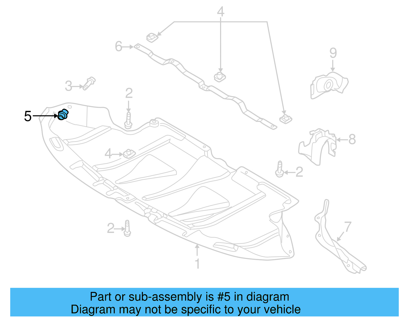 Front Deflector Nut 4A0-805-163 - View 34