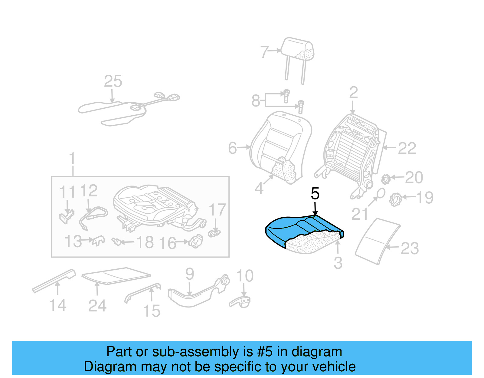 Seat Cover 1J0-881-405-DJ-LGL - View 3