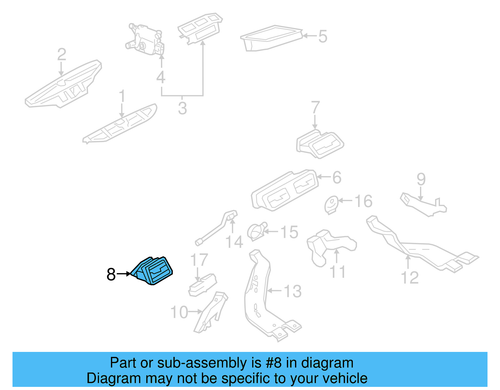 Side Outlet 3AB-819-701-A-MAI - View 3