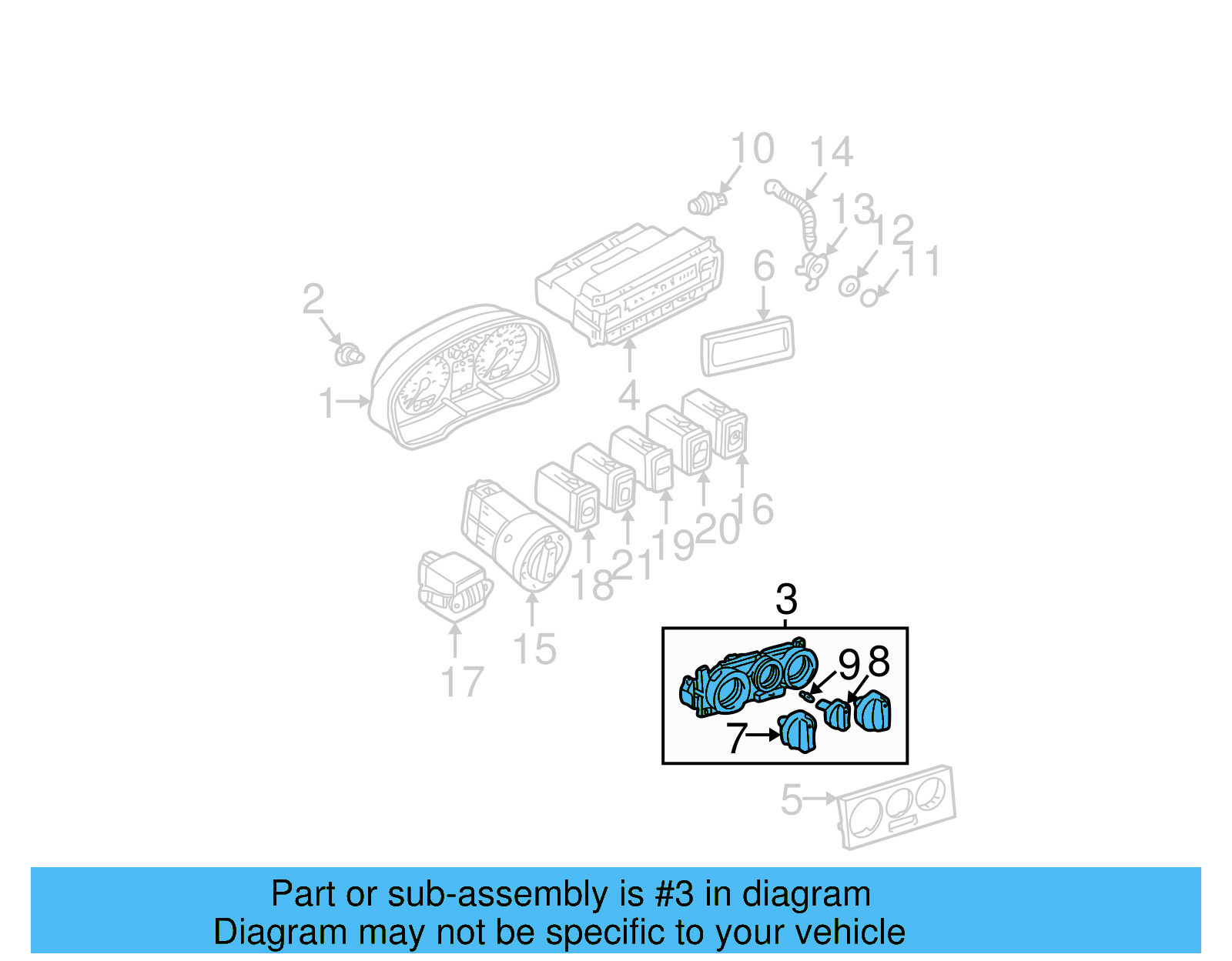 Dash Control Unit 1J0-820-045-G - View 5