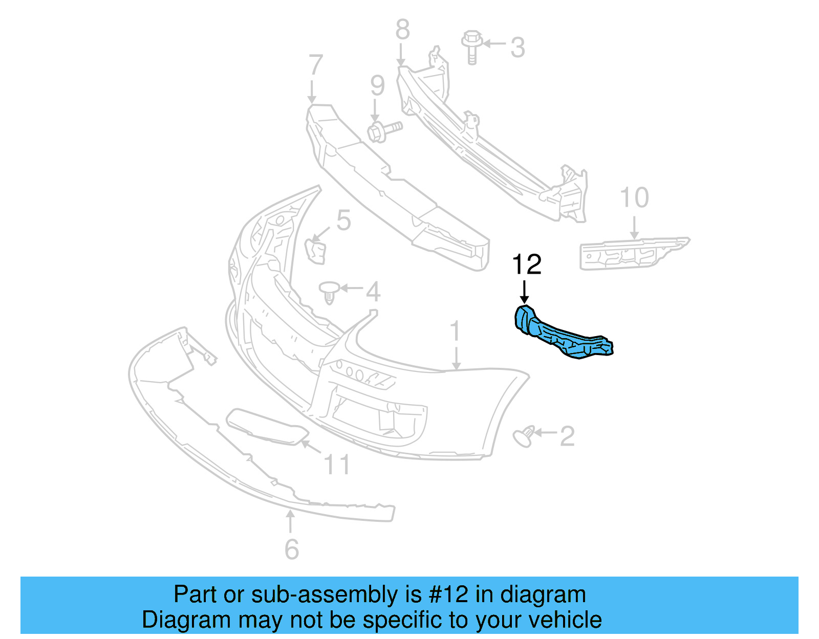 Upper Retainer 1K0-807-889-B - View 5