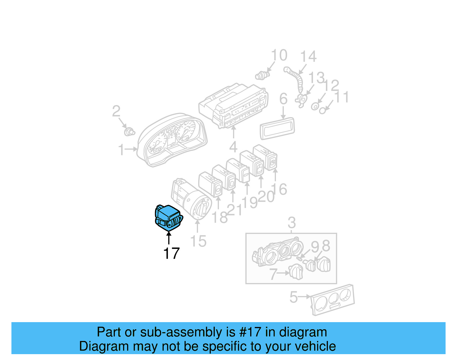 Instrument Light Rheostat 3B0-941-333-D-01C - View 6