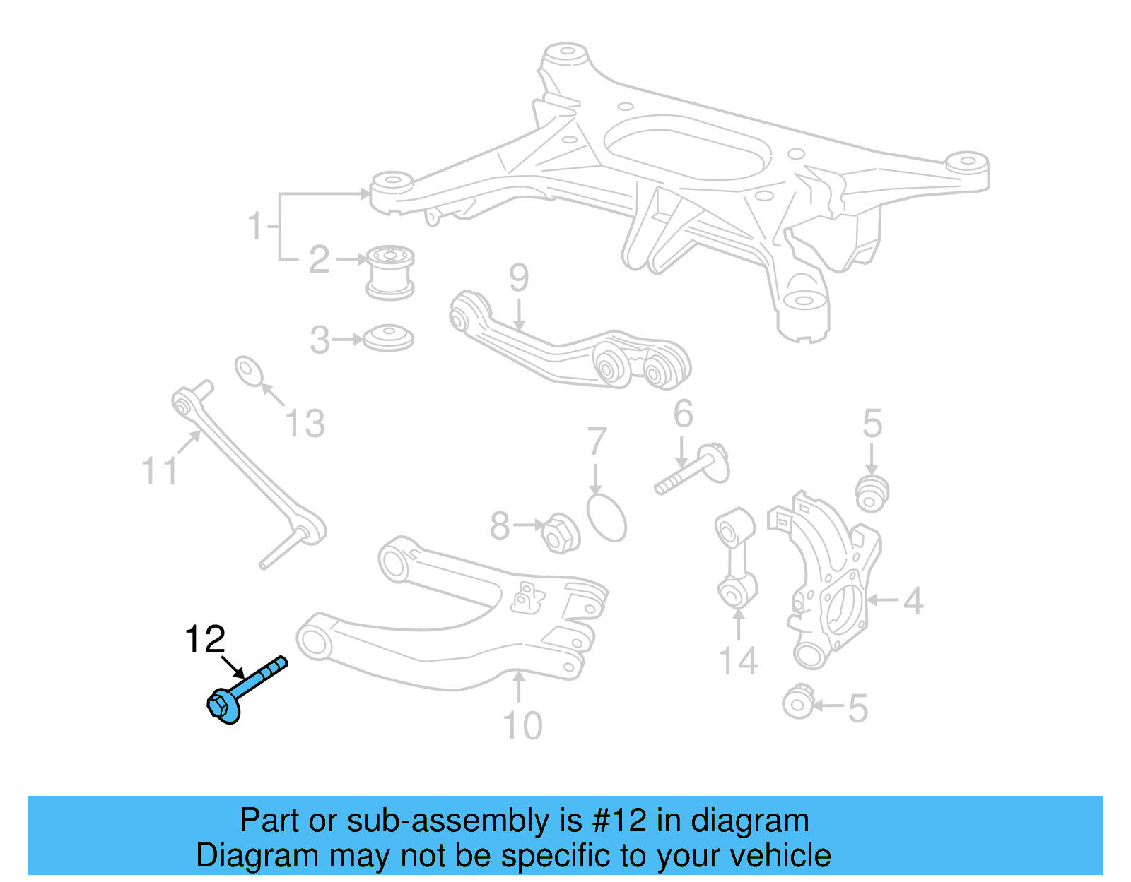 Lateral Arm Adjust Bolt WHT-001-662 - View 2