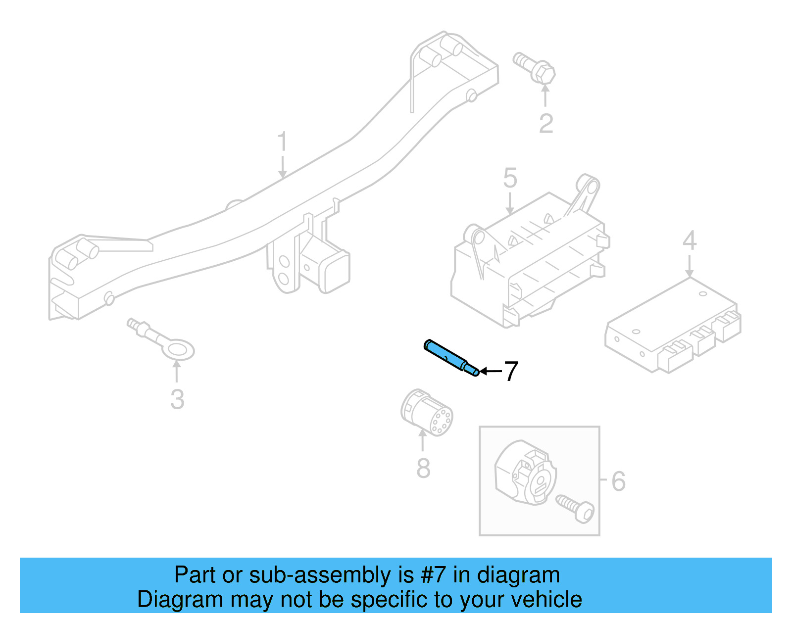 Trailer Tow Harness Connector 7P6-945-505 - View 13