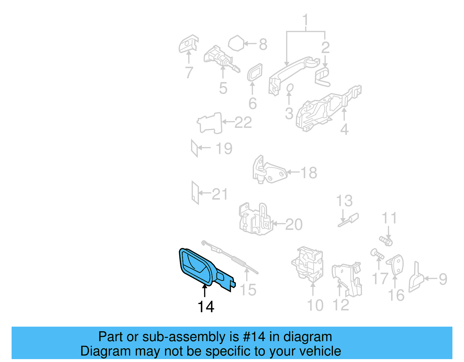 Handle, Inside 1K1-837-113-H-UAQ - View 7