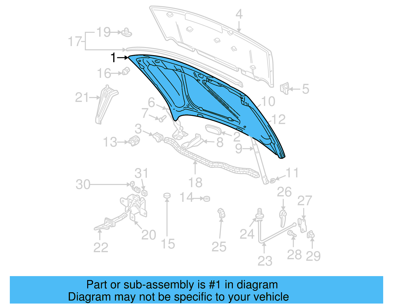 Hood Panel 1J5-823-031-B - View 2