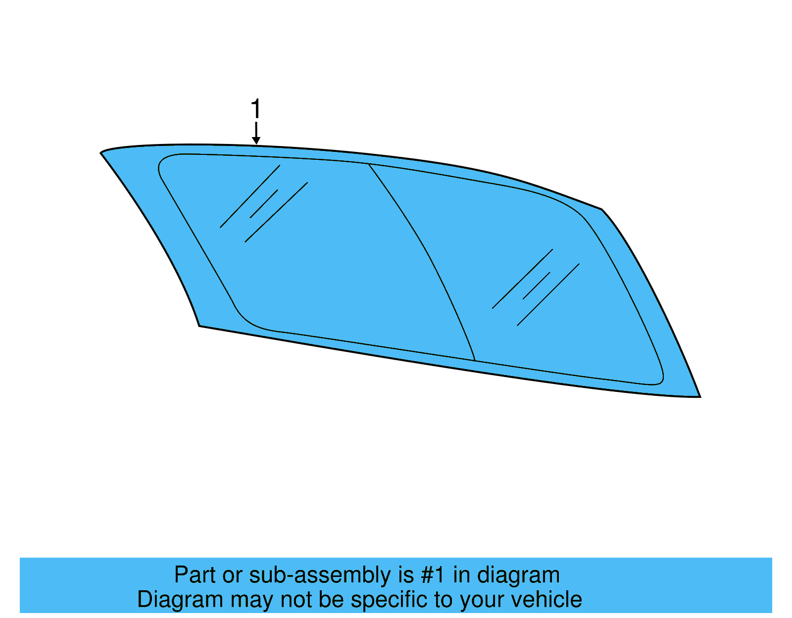 Lift Gate Glass 5C5-845-051-F - View 5