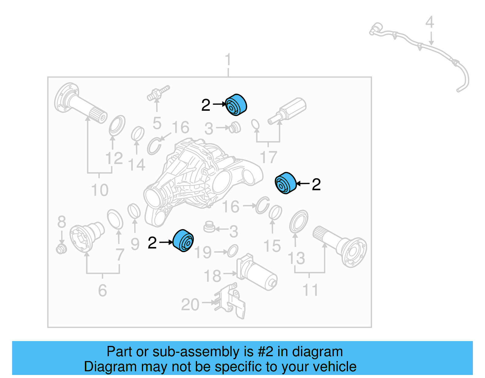 Mount Bushing 7L0-525-337-A - View 2