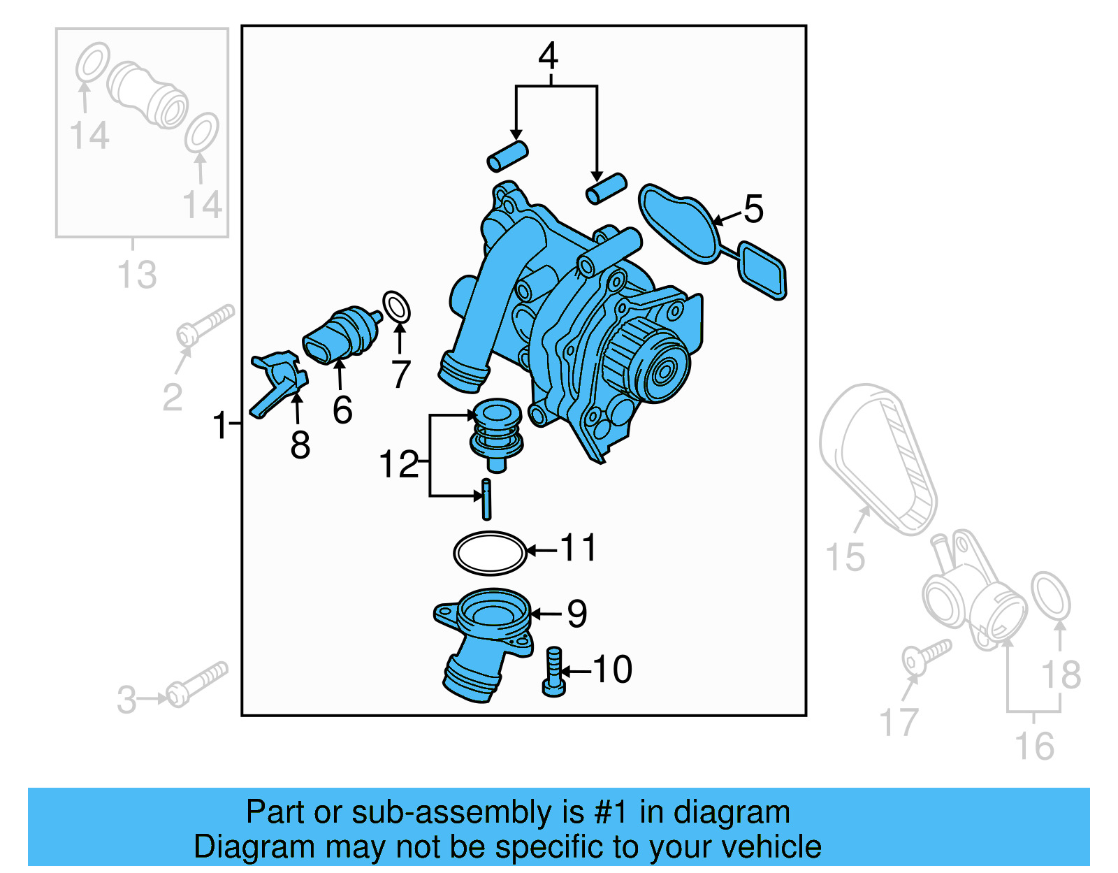 Engine Water Pump 06H-121-010-L - View 2