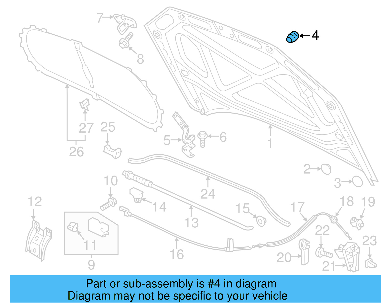 Hood Bumper 8T0-827-249 - View 3