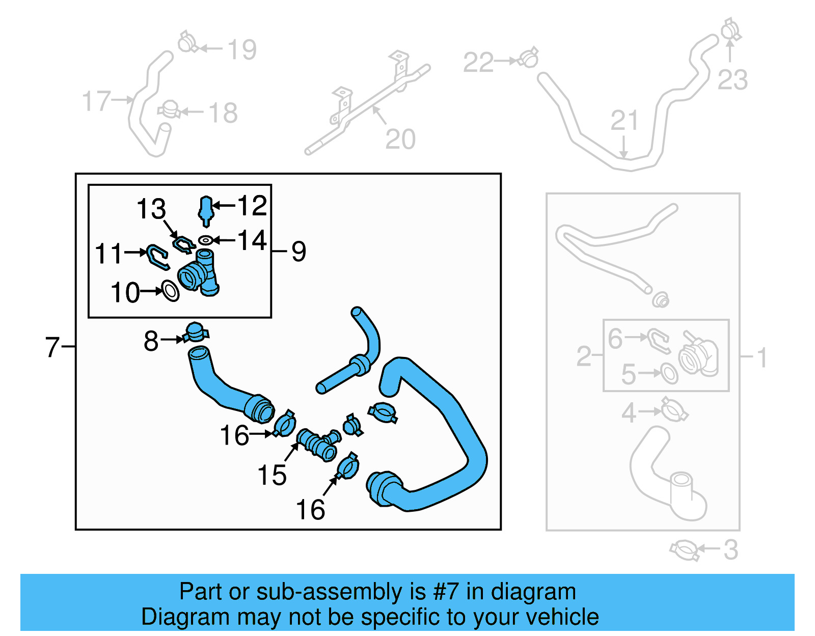 Radiator Hose 3QF-122-051-G - View 5