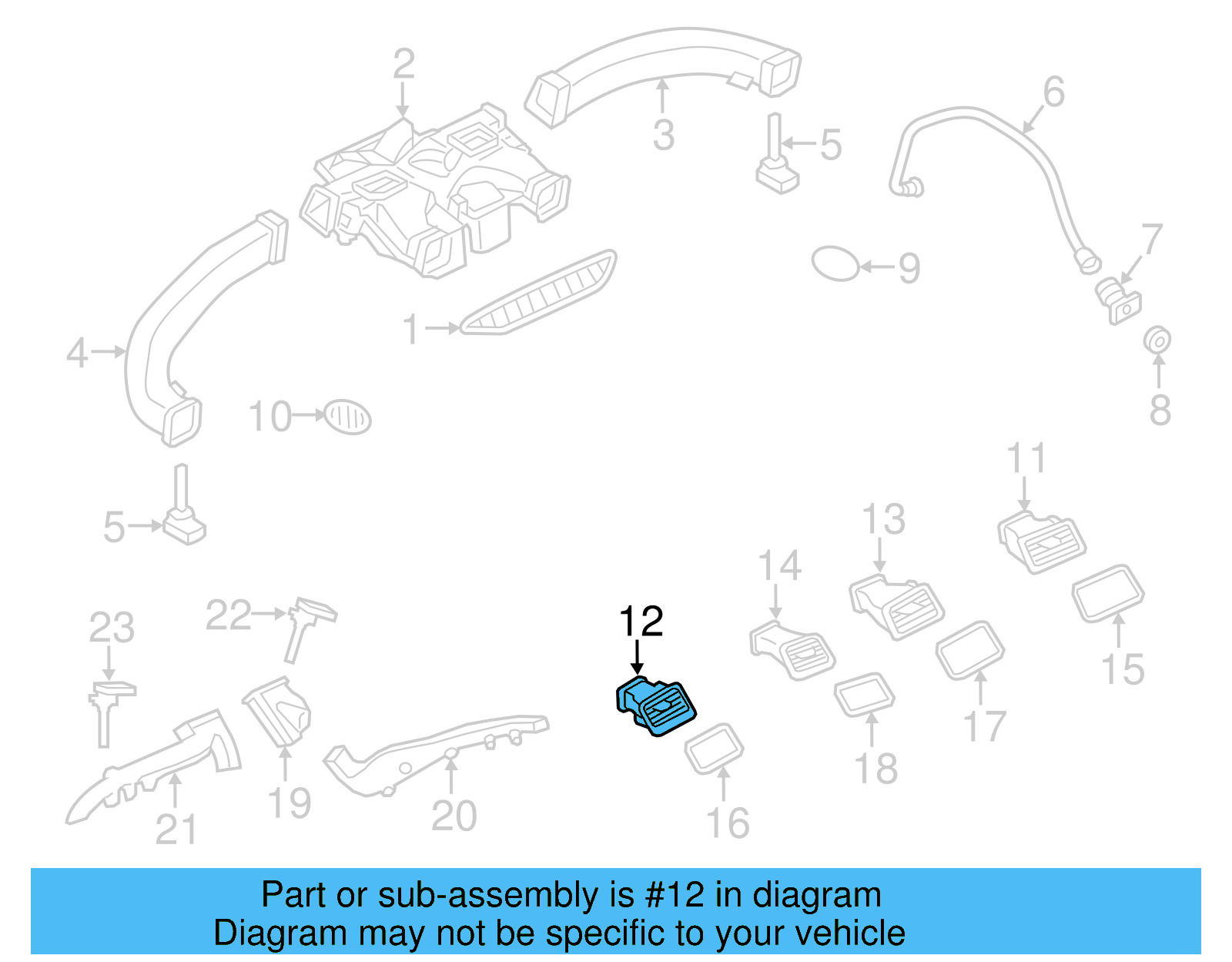Vent Louver 7P1-819-703-A-UBN - View 6