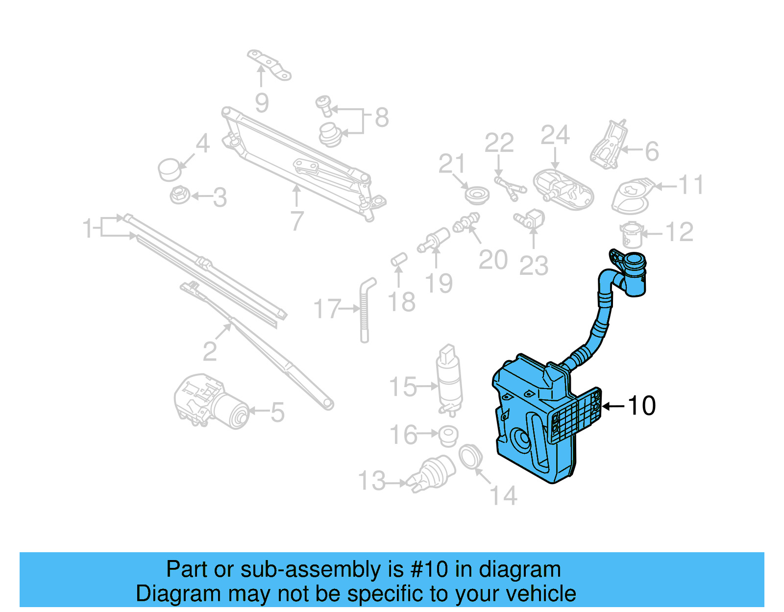Washer Fluid Reservoir 5K0-955-453-B - View 8