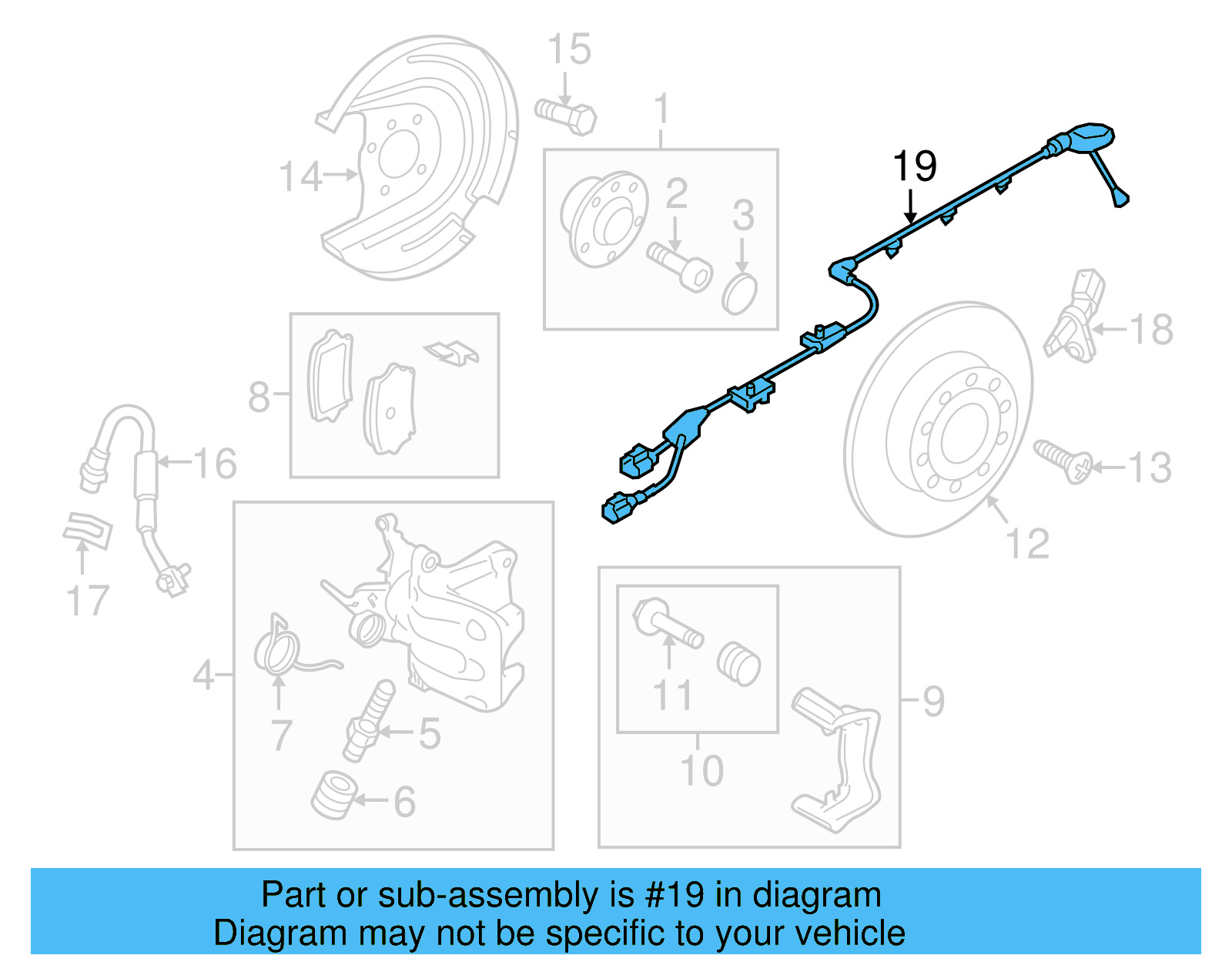 ABS Sensor Wire 5G0-927-904-AT - View 3