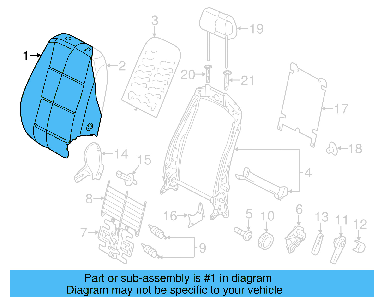 Seat Back Cover 5N0-881-805-CF-YRQ - View 4