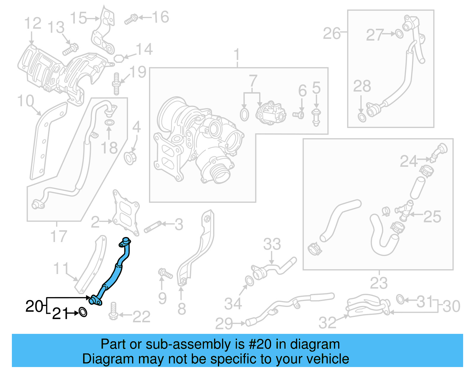 Oil Outlet Tube 06K-145-735-AB - View 6